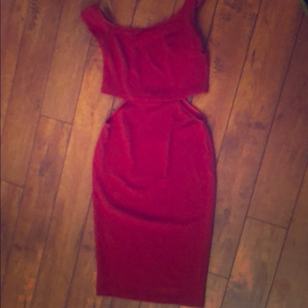 Never worn red sexy cutout dress